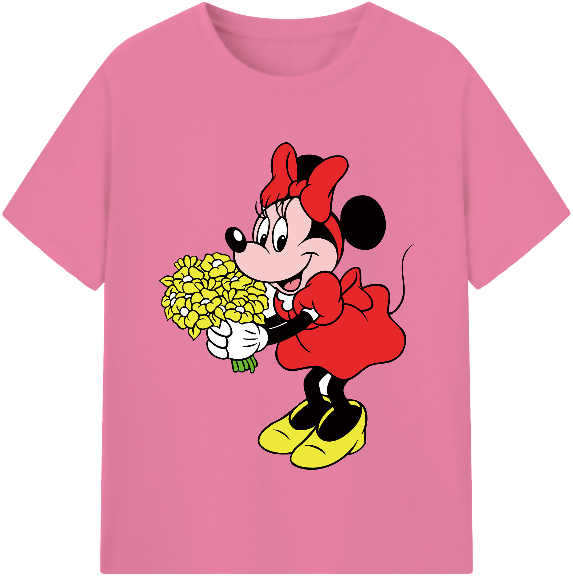 （画像用） ミッキーマウス Mickey Mouse 綿100％半袖Tシャツ（フロントプリント）